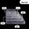 Transparent PP Plastic Rectangular Storage Boxes for ID Cards and Spare Parts with Glutinous Rice Paper Flips