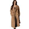 Inotenka Long Trench Chesterfield Lasha Perfect for and Slimming Women's Coat, Autumn/Winter Coat, Outerwear, Coat, Warm, Commuting, Casual, Elegant,