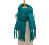 European and American Style Women's Solid Color Shawl Autumn Winter Long Tassel Scarf Thicken Warm Pashmina