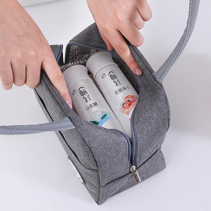 Portable Thermal Bento Bag Fresh-keeping Thermal Bag Insulated Lunch Box Bag Aluminum Foil Work To School with Lunch Bag Ice Bag