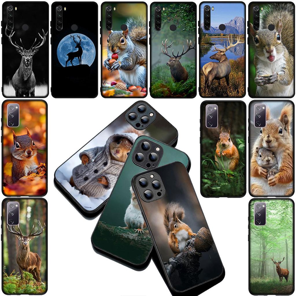 Sika deer Squirrel Silicone Cover for Xiaomi Poco C75 C65 C85 X7 X6 M8 F7 F8 Ultra F6 Pro 5G Mi Coque Phone Case