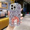 Phone Case: 2D flat design suitable for iPhone 18 17 16 15 14 13 Pro protective case, couple style, red-haired girl, Christmas and Halloween gift