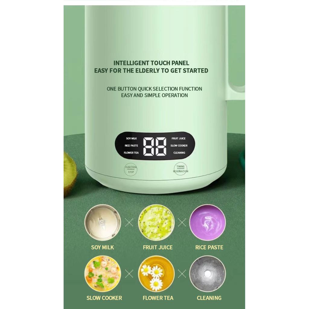 350ml Portable Soy Milk Machine with Juicer, Blender and Safety Switch