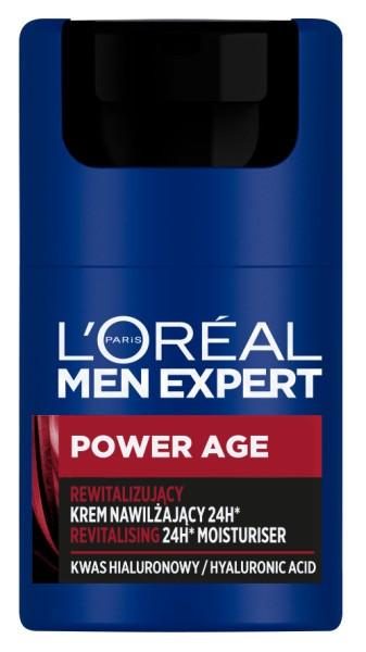 Loreal Men Expert Power Age Rewitalizujący Krem Nawilżający 24H Dla Mężczyzn 50Ml