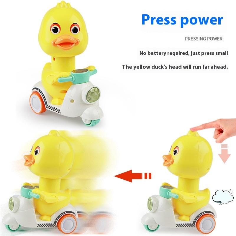 Children's Push Duck Motorcycle Toy Boys and Girls Inertia Pull Back Car Toy