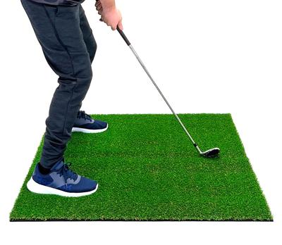 Коврик для гольфа GolfStyle 20 мм, грубая трава, тренировочный коврик для гольфа 100 x 100 см для отработки ударов по железу, грубый газон, искусственная трава для помещений и улицы, грубый