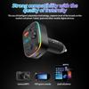 Автомобильный Bluetooth 5.0 FM-передатчик с подсветкой, автомобильный комплект громкой связи PD 20 Вт, два USB 3.4AU, диск/TF-карта, MP3-плеер, быстрое зарядное устройство