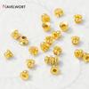 14K/18K Gold Plated Brass Metal Stripe Spacer Beads Separator For Beads Loose Beads For Bracelet Necklace Making Accessories
