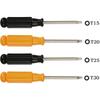 Черно-желтый T15 T20 T25 T30 Torx Головка Защищенный от взлома Безопасность Отвертка Инструмент