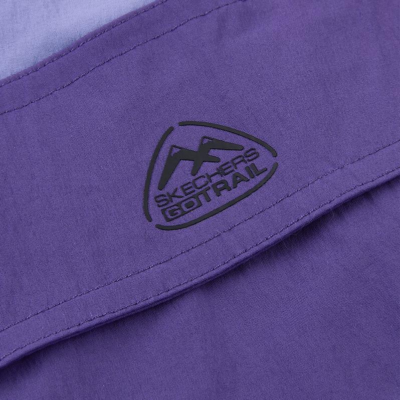 Skechers Женские шорты-юбка карго с высокой талией, цветоблоки, для активного отдыха, повседневные, спортивные, средней длины, фиолетовые L224W151-004N