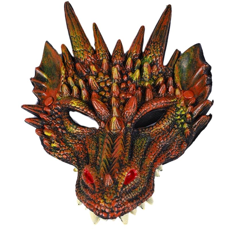 Animal Mask Masquerade Mask Dragon Mask Halloween Party Mask Costume Props Mask Full Head Mask for Fancy Dress Party