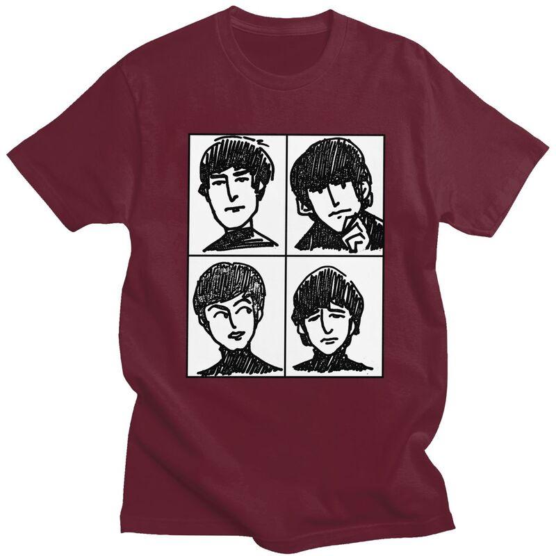 Индивидуальные футболки в стиле хэви-металл, рок, The Beatle для мужчин, с коротким рукавом, повседневная, крутая, приталенная, из чистого хлопка, подарок