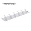 Strong Adhesive Row Hooks Rustproof Waterproof Clothing Towels Coats Keys Bags Hats Bath Ball Hanging Wall Hooks for Bathroom Kitchen Shower Door