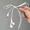 Funky Y2K Headphone Wire Bow Hair Clips Retro Style for Teen Fashion