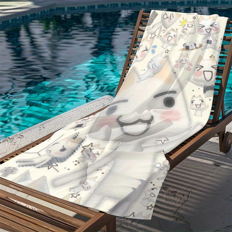Кавайное японское кошачье микрофибровое пляжное полотенце, быстросохнущее, мягкое, впитывающее, банное полотенце для детей и взрослых, лето, бассейн, плавание