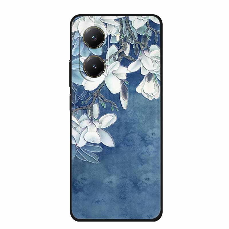 Чехол для Xiaomi POCO X7 Pro X7Pro 3D Рельефный Цветочный Черный Силиконовый Мягкий Задний Чехол-Крышка Для Redmi Turbo 4 Чехол Turbo4 Сумка
