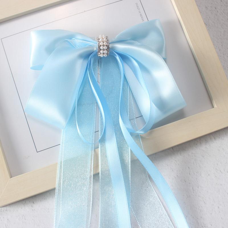 Sweet Large Bowknot Hair Clip For Women Girls Lolita Long Ribbon Solid Hairpin Cute Ponytail Hair Bands Fashion Hair Accessories