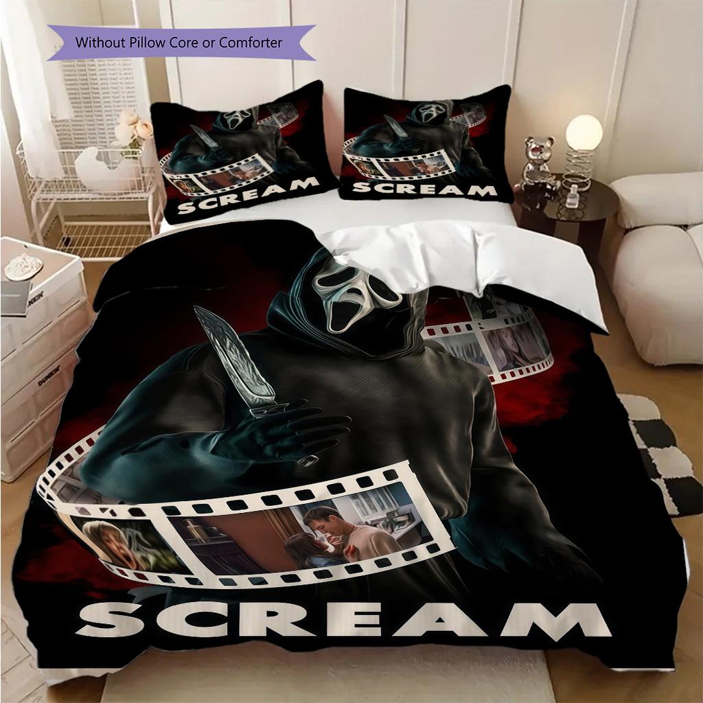 Halloween Horror Poster Bedding 1 Duvet Cover 2 Pillowcase Without Core Duvet Cover And Pillowcase Bedding Set Soft And Comfortable