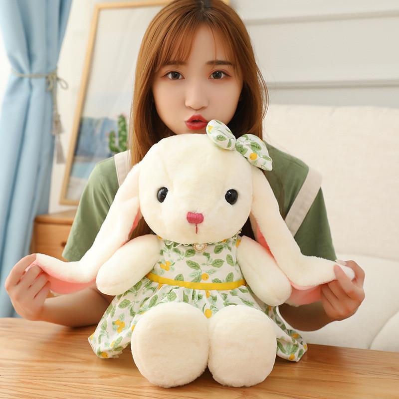 Wear Clothes Rabbit Stuffed Animal Toy Plush Doll Kids Birthday Gift Decoration