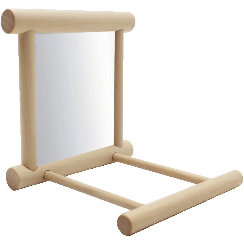 Бамбуковое дерево Желтое Деревянное Облако Лестница Лазание Прыжковая Платформа Прочная И Экологически чистая Птица Попугай