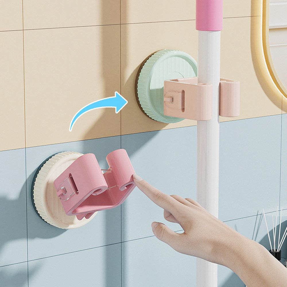 No-drill Storage Rack Wall-mounted Broom Storage Clip New Mop Holder