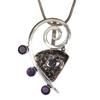 Серебряная подвеска ко Дню матери с яшмой Turtella Jasper Amethyst Gemstone 2 дюйма