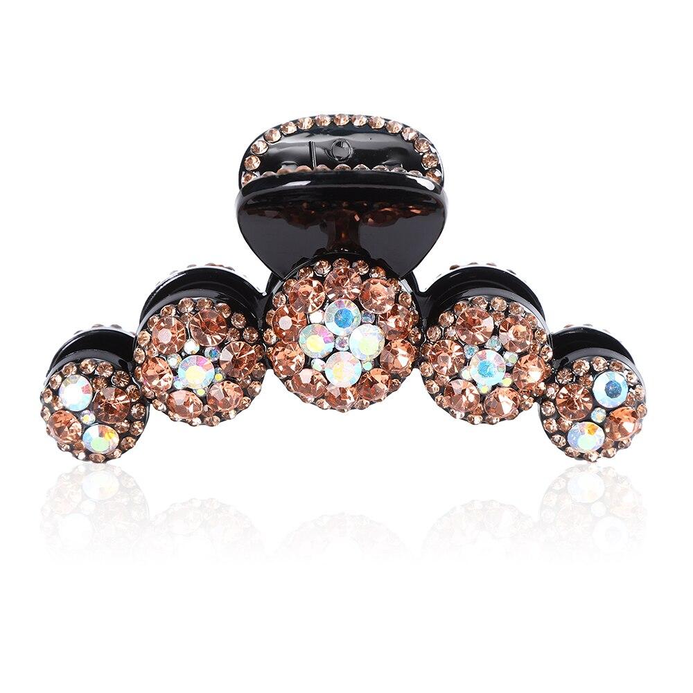 Women Big Rhinestone Hair Claws Crab Hairpins Crystal Hair Clips Barrettes Ponytail Hair Accessories