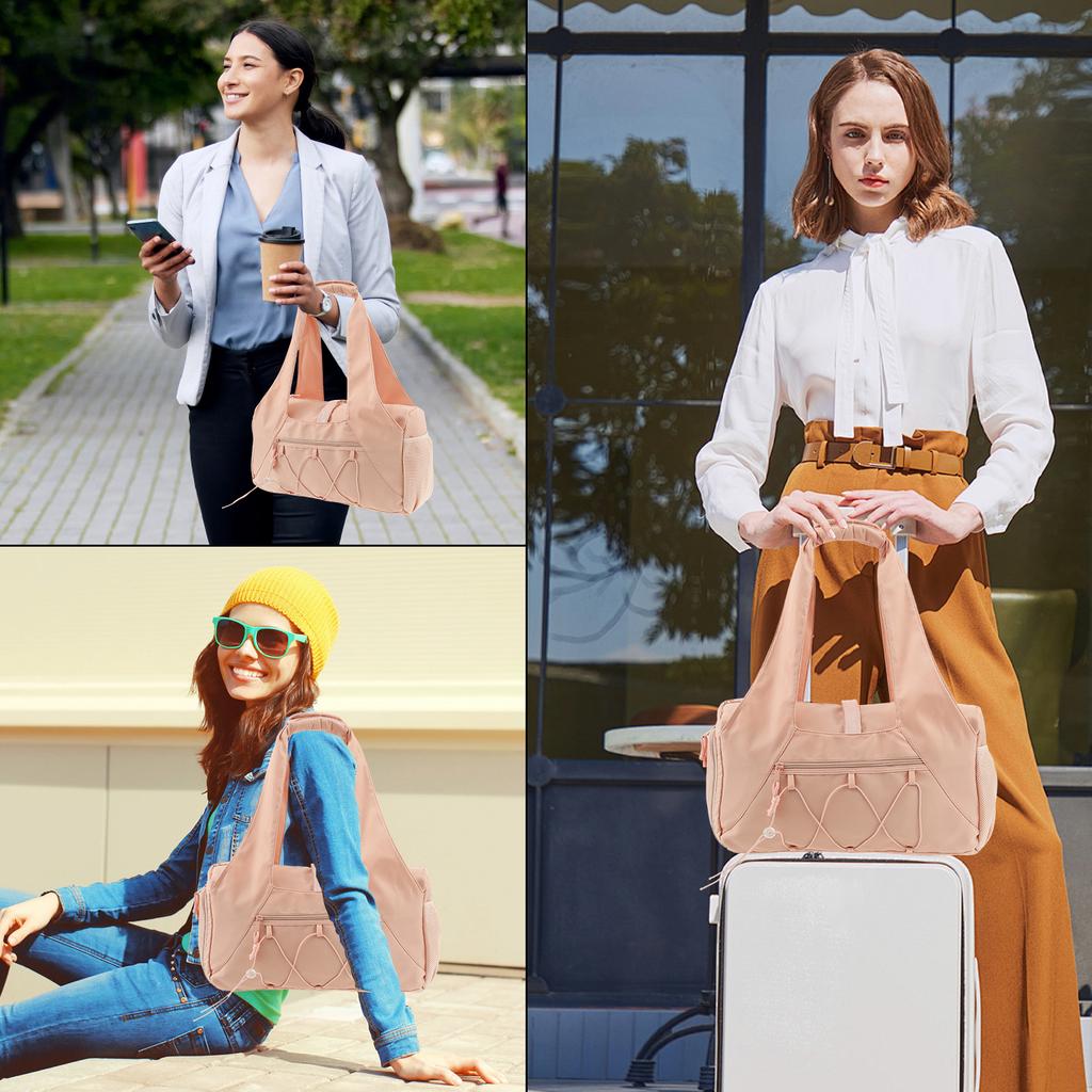 Women Gym Bag Large Capacity Lightweight Lady Workout Tote With Shoe Compartment Bottle Sleeve for Travel Weekend Go Out