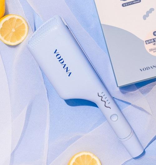 Плойка для волос Bodana Triple Flow 40 мм, кремово-голубая (Волна Пермь)