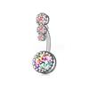 New European American Stainless Steel Zircon Belly Button Ring Jewelry