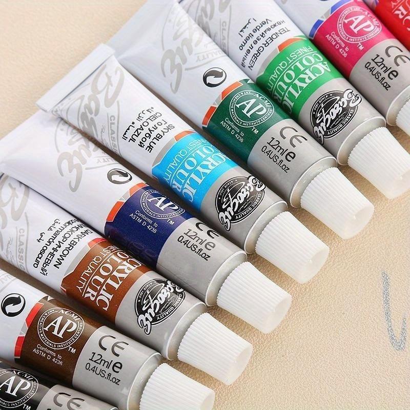 12ml of 12Colors/SetAcrylic Paint Color Set Acrylic Paints Pigment for Artists Ceramic Stone Wall Craft Paints Color Pigments