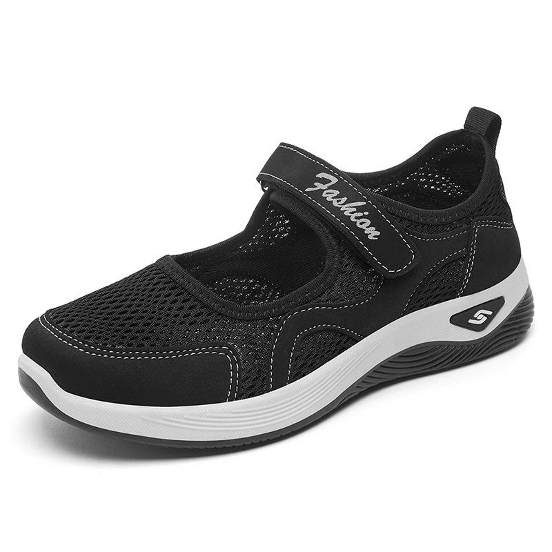 Women's Walking Shoes, Mesh Breathable Women's Shoes, Middle-aged and Elderly Mothers' Shoes, Velcro Single Shoes