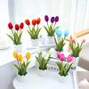 Simulated Tulip Potted Plant Fake Plants Tulip Flower Bonsai Artificial Tulip Flowers Home