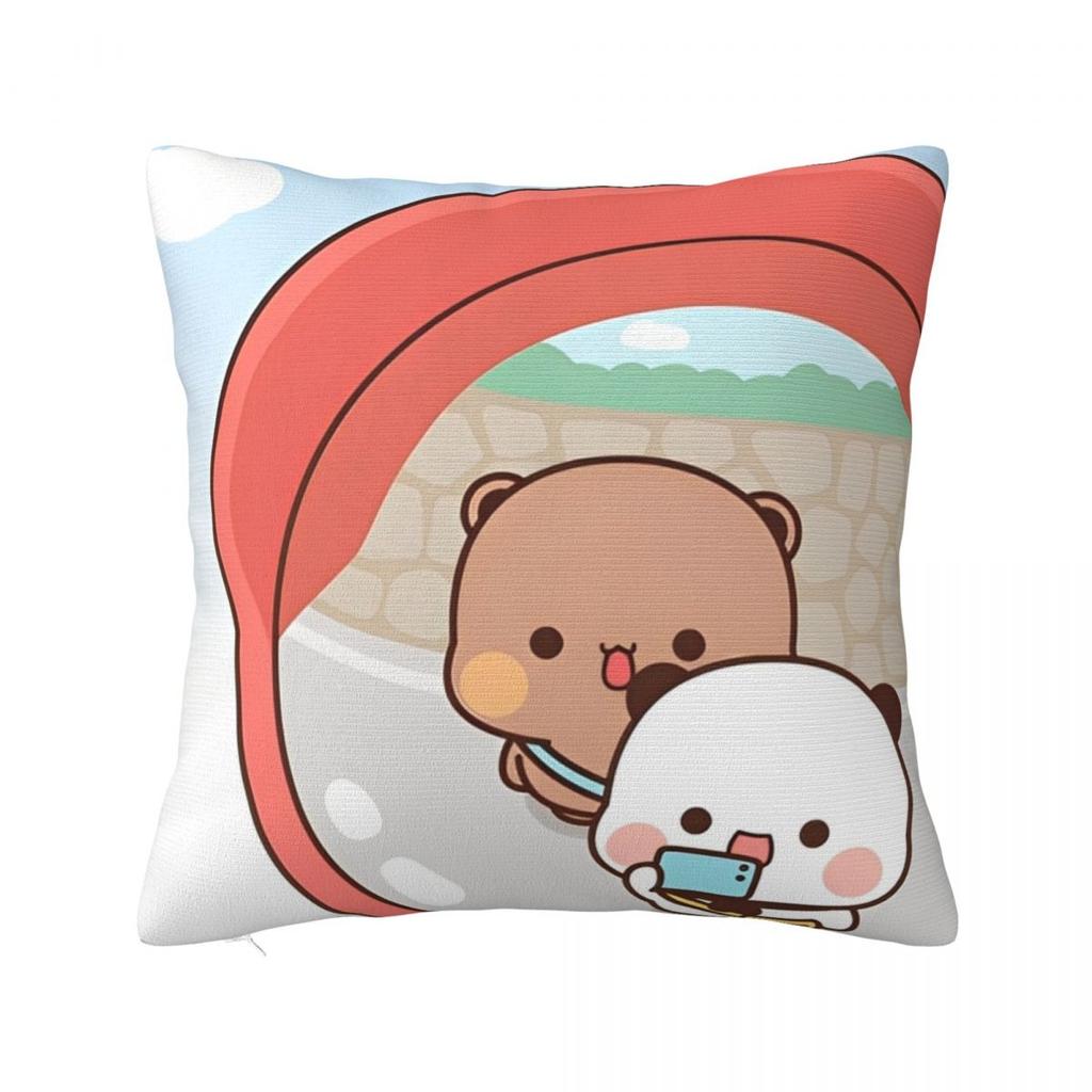 Bubu And Dudu Kawaill Couple Bears Pillowcases Merch Soft Cushion Cover Decoration Throw Pillow Case Cover Home Multi-Size