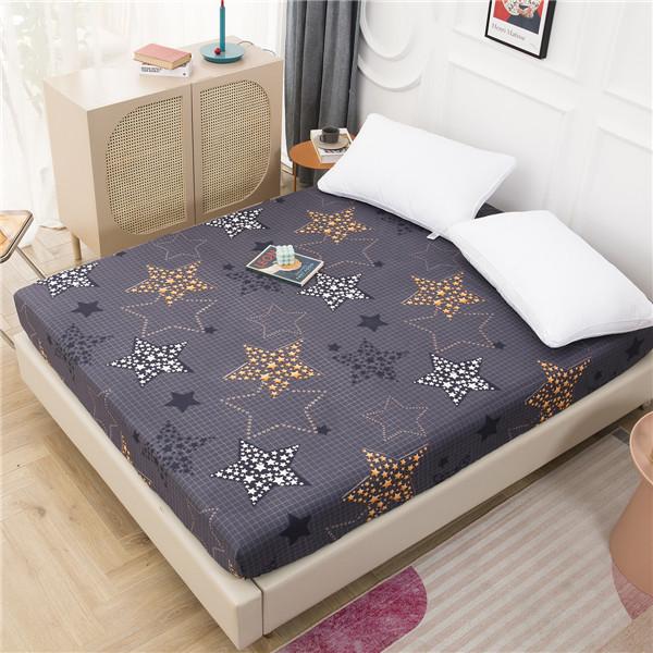 Printed Waterproof Bed Mattress Protector Anti-mite Bed Mattress Topper Breathable Soft Bed Cover No Pillowcase