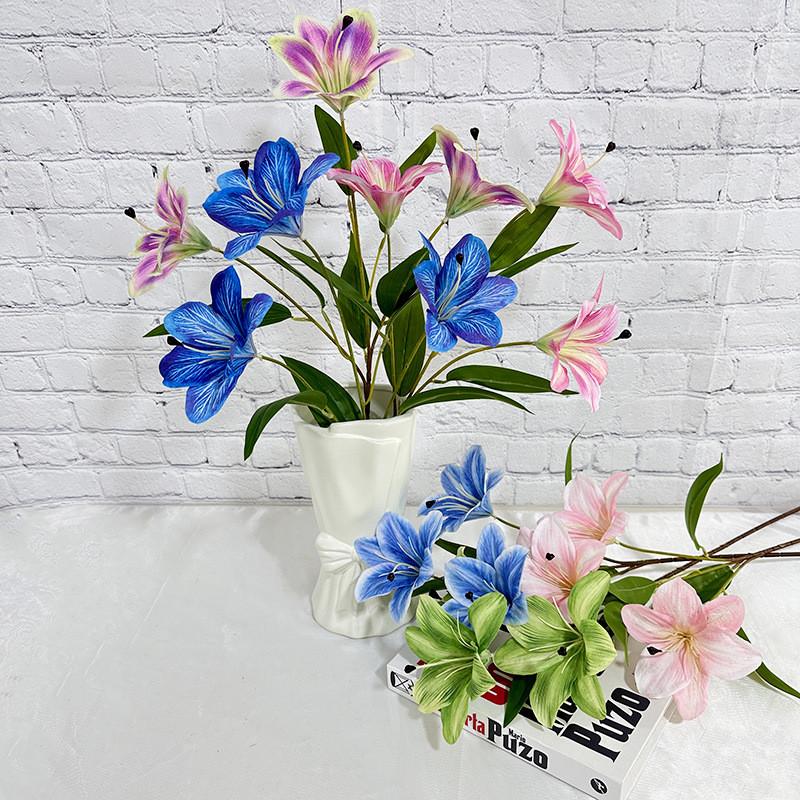 Silk Lily Flowers For Home Decoration Wedding Party Gift Photography Prop Party Supplies