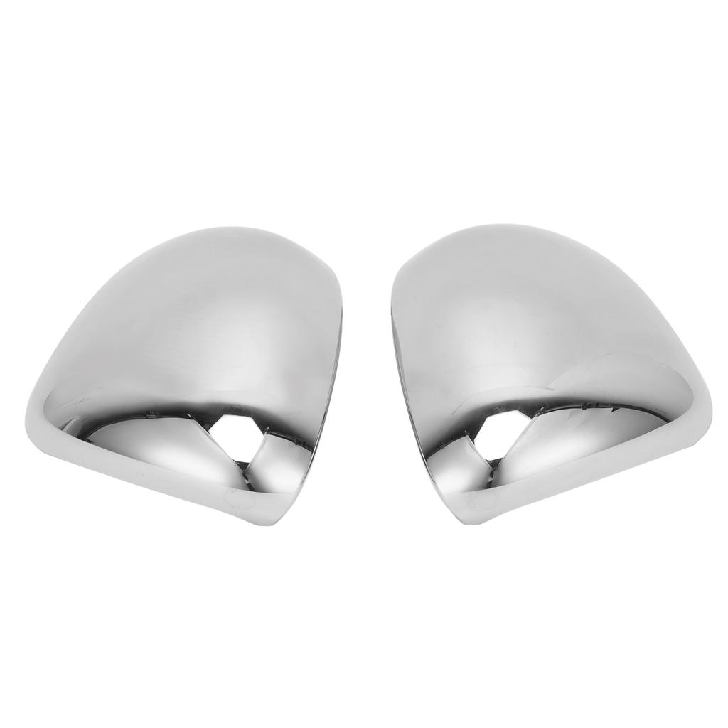 2PCS Rear View Mirror Covers Chrome Glossy Back Adhesive Replacement for FIAT 500X 2014‑2019