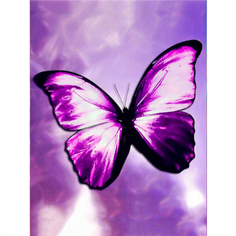 DIY Butterfly 5D Diamond Painting Full Round Drill Mosaic Animal Diamont Embroidery Cross Stitch Kits Resin Home Decor Art Gift