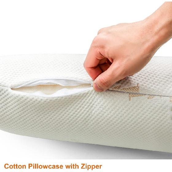 Подушка из 100% натурального латекса Talalay, подушка для кровати средней поддержки помогает снять давление, идеальная упаковка, лучший подарок, со съемным хлопковым чехлом, подходит