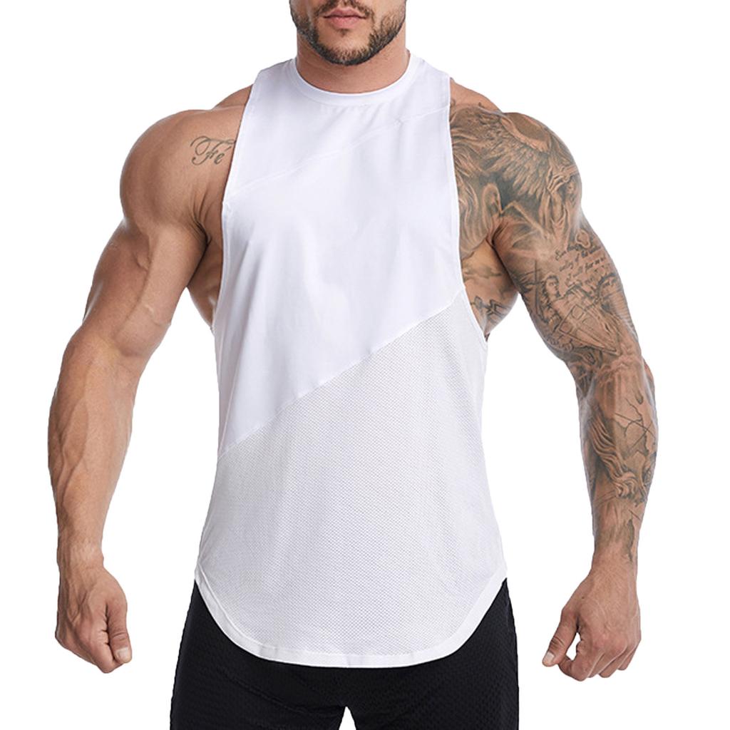 Sports Vest Men'S Tight-Fitting Sleeveless Fitness Suit Basketball Running Yoga Quick-Drying Vest