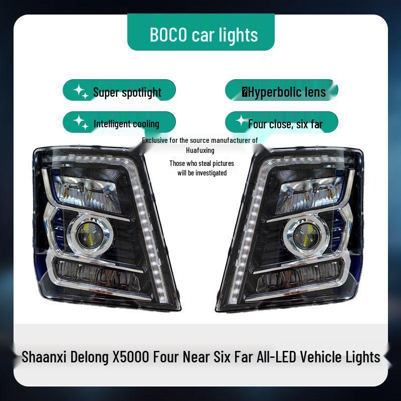 Сверхяркая сборка фары-прожектора для Shaanxi Delong X5000 - Модификация дальнего и ближнего света
