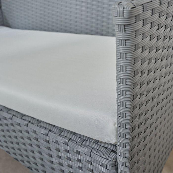 Wilsa Garden "Barcelona" 4-seater Grey Resin Garden Furniture Set