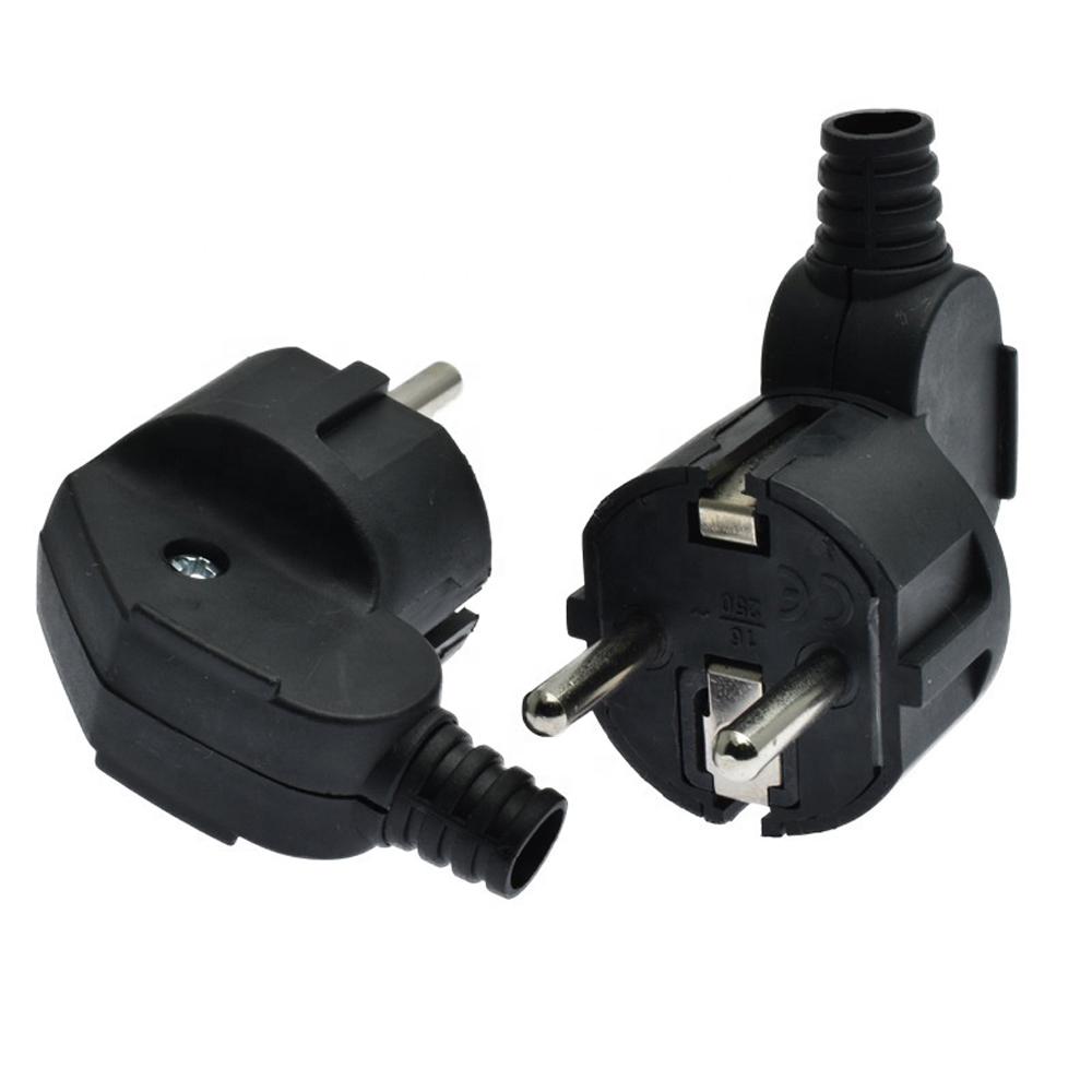 2 Pin EU Plug Adapter Connector 16A Male Replacement Outlets Rewireable Schuko Electeic Socket Plug For Power Extension Cable 1