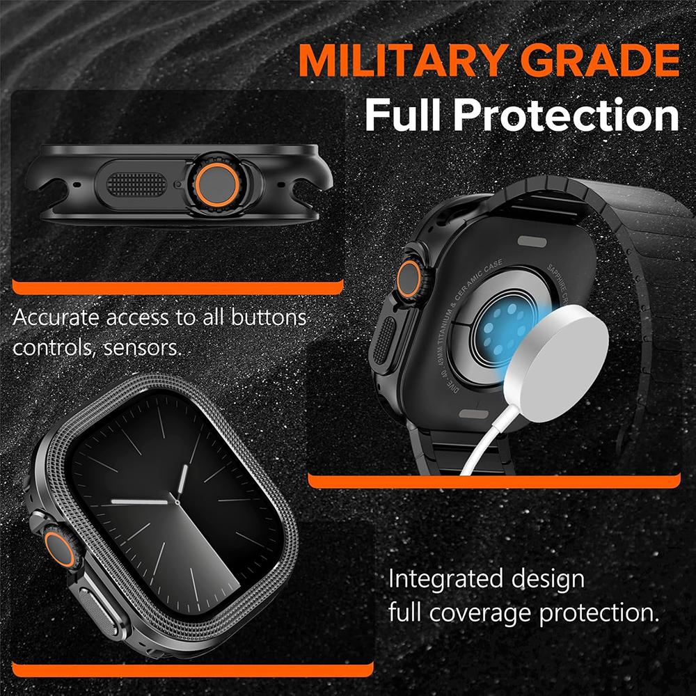 Роскошный сплавной корпус для Apple Watch Ultra 3 49 мм Чехол для Iwatch ULTRA 3 2 1 49 ММ Оболочка Жесткий Металлический Бампер Защитные Аксессуары