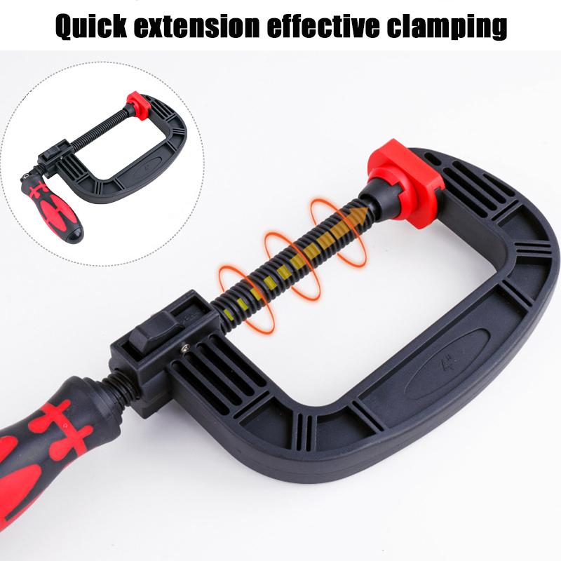 Набор С-образных приспособлений, Сверхпрочная Т-образная ручка для открывания, Промышленный С-образный зажим, подходящий для деревообработки, сварки, строительства