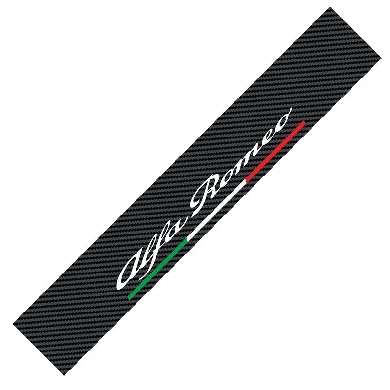 ZOPJT1 Carbon Fibre Color Car Windshield Sticker Decal for Alfa Romeo Logo Stelvio Brera Giulia 166 156 159 147 155 Mito GT Giulietta