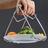 COOKER KING Stainless Steel Anti-Scald Bowl Clip Foldable Hot Dish Clamp Plate Pot Gripper Kitchen Utensil Holder Kitchen Tool