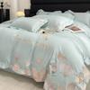 Pure Cotton Bedding Set  Light Luxury Comfortable Skin-friendly Breathable Sheets Quilt Cover Pillowcase