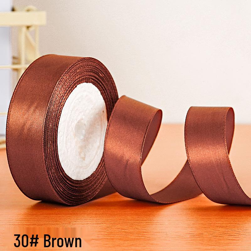 Полиэстеровая атласная лента 2,5 см для подарочной коробки и аксессуаров для волос