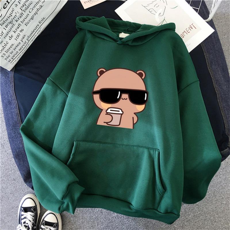Anime Funny Womens Hoodie Bubu and Dudu Print Pullover Streetwear Hoodies Women Hip Hop Fleece Harajuku Y2K Unisex Sweatshirts